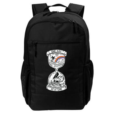 One Day At A Time Aa Na Recovery Sober Alcoholics Anonymous Meaningful Gift Backpack