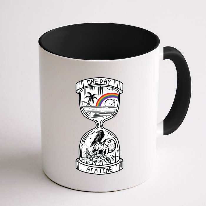 One Day At A Time Aa Na Recovery Sober Alcoholics Anonymous Meaningful Gift Mug