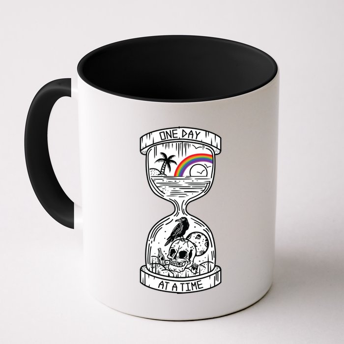 One Day At A Time Aa Na Recovery Sober Alcoholics Anonymous Meaningful Gift Mug