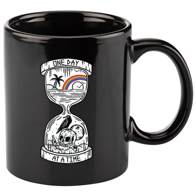 One Day At A Time Aa Na Recovery Sober Alcoholics Anonymous Meaningful Gift 11oz C Handle Ceramic Mug