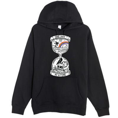 One Day At A Time Aa Na Recovery Sober Alcoholics Anonymous Meaningful Gift Premium Pullover Hoodie