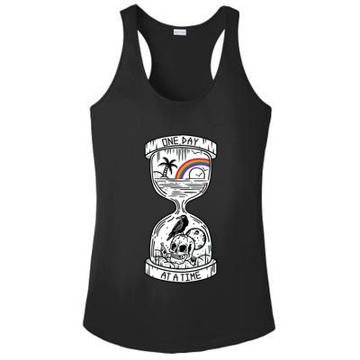 One Day At A Time Aa Na Recovery Sober Alcoholics Anonymous Meaningful Gift Ladies PosiCharge Competitor Racerback Tank