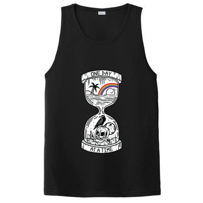 One Day At A Time Aa Na Recovery Sober Alcoholics Anonymous Meaningful Gift PosiCharge Competitor Tank
