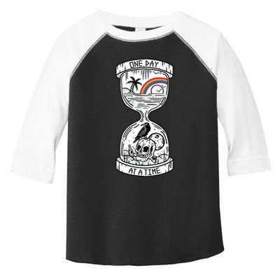 One Day At A Time Aa Na Recovery Sober Alcoholics Anonymous Meaningful Gift Toddler Fine Jersey T-Shirt