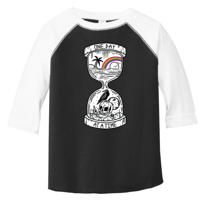 One Day At A Time Aa Na Recovery Sober Alcoholics Anonymous Meaningful Gift Toddler Fine Jersey T-Shirt
