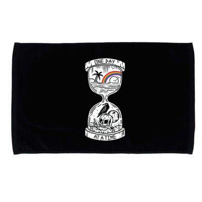 One Day At A Time Aa Na Recovery Sober Alcoholics Anonymous Meaningful Gift Microfiber Hand Towel