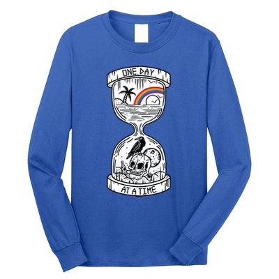 One Day At A Time Aa Na Recovery Sober Alcoholics Anonymous Meaningful Gift Long Sleeve Shirt
