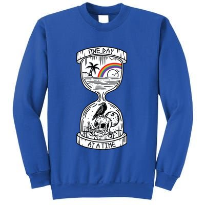 One Day At A Time Aa Na Recovery Sober Alcoholics Anonymous Meaningful Gift Sweatshirt