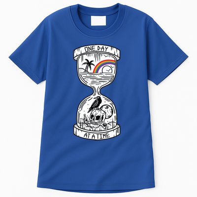 One Day At A Time Aa Na Recovery Sober Alcoholics Anonymous Meaningful Gift Tall T-Shirt