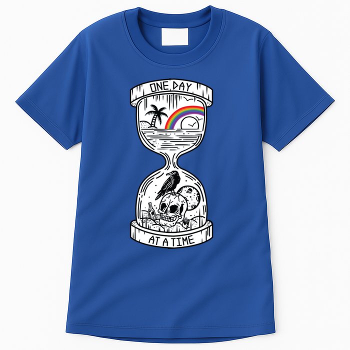 One Day At A Time Aa Na Recovery Sober Alcoholics Anonymous Meaningful Gift Tall T-Shirt