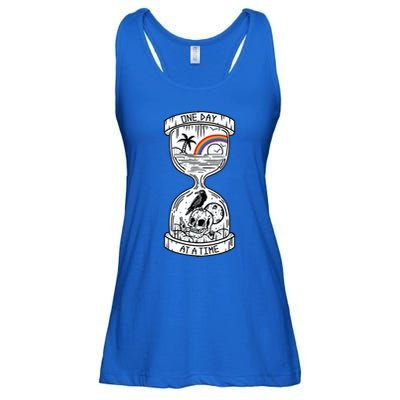 One Day At A Time Aa Na Recovery Sober Alcoholics Anonymous Meaningful Gift Ladies Essential Flowy Tank