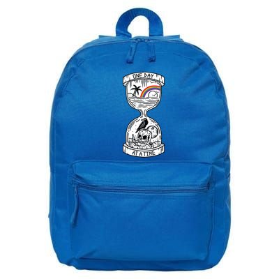 One Day At A Time Aa Na Recovery Sober Alcoholics Anonymous Meaningful Gift 16 in Basic Backpack