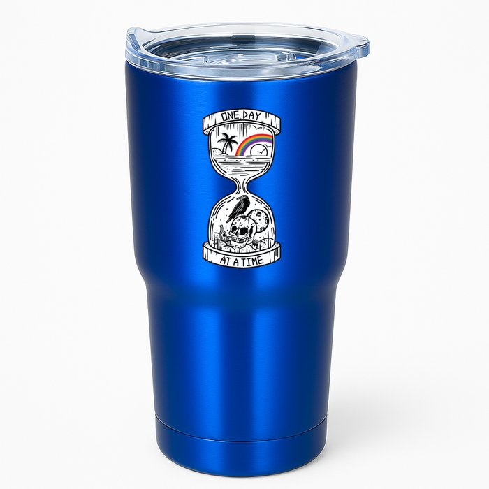 One Day At A Time Aa Na Recovery Sober Alcoholics Anonymous Meaningful Gift Tumbler
