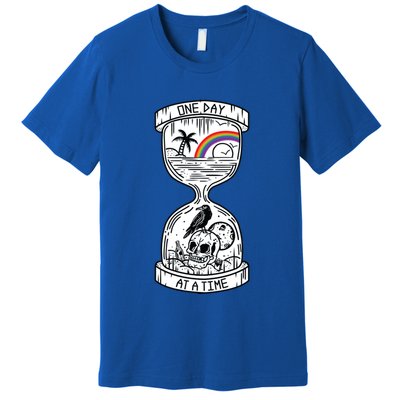 One Day At A Time Aa Na Recovery Sober Alcoholics Anonymous Meaningful Gift Premium T-Shirt