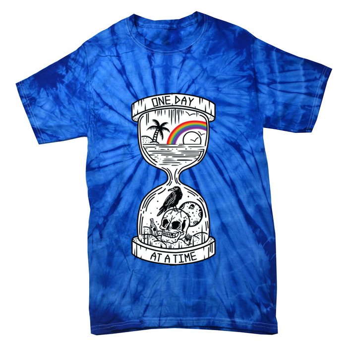 One Day At A Time Aa Na Recovery Sober Alcoholics Anonymous Meaningful Gift Tie-Dye T-Shirt