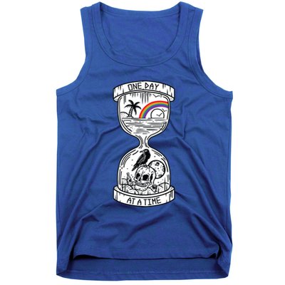 One Day At A Time Aa Na Recovery Sober Alcoholics Anonymous Meaningful Gift Tank Top