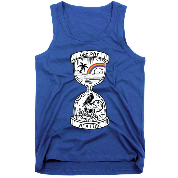 One Day At A Time Aa Na Recovery Sober Alcoholics Anonymous Meaningful Gift Tank Top