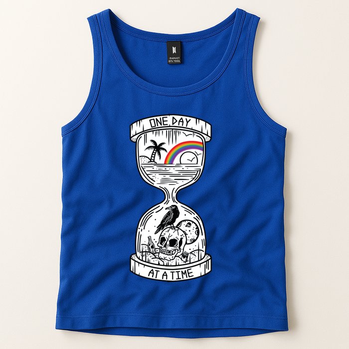 One Day At A Time Aa Na Recovery Sober Alcoholics Anonymous Meaningful Gift Tank Top