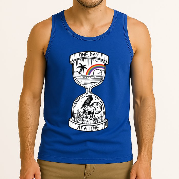 One Day At A Time Aa Na Recovery Sober Alcoholics Anonymous Meaningful Gift Tank Top