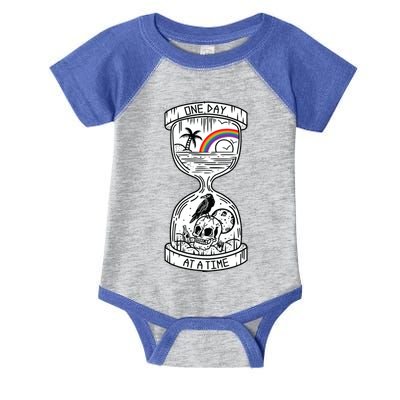 One Day At A Time Aa Na Recovery Sober Alcoholics Anonymous Meaningful Gift Infant Baby Jersey Bodysuit