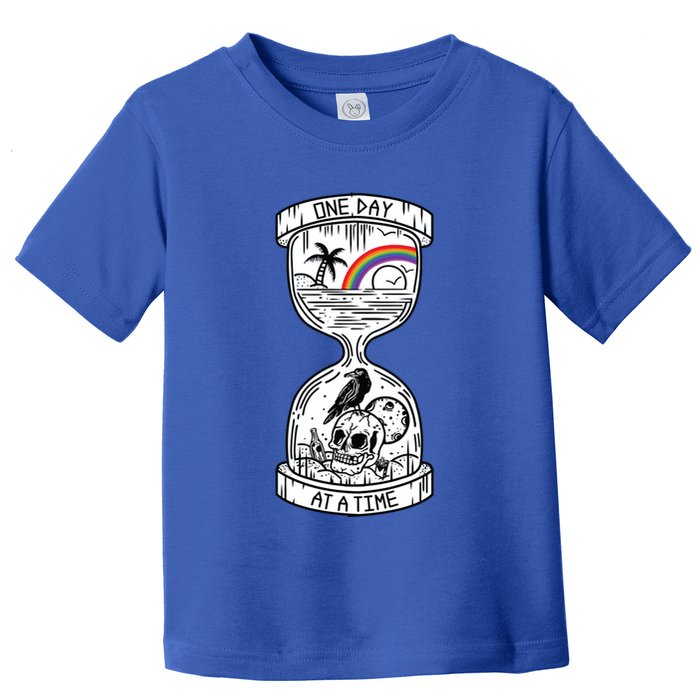 One Day At A Time Aa Na Recovery Sober Alcoholics Anonymous Meaningful Gift Toddler T-Shirt