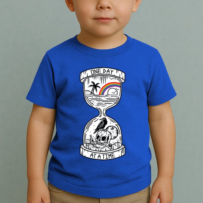 One Day At A Time Aa Na Recovery Sober Alcoholics Anonymous Meaningful Gift Toddler T-Shirt