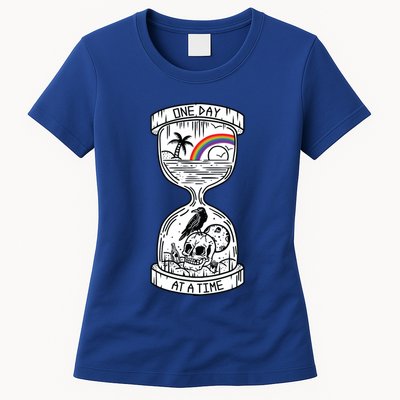 One Day At A Time Aa Na Recovery Sober Alcoholics Anonymous Meaningful Gift Womens T-Shirt