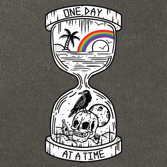 One Day At A Time Aa Na Recovery Sober Alcoholics Anonymous Meaningful Gift Cotton Canvas Backpack