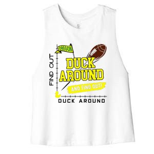 Oregon Duck Around And Find Out Women's Racerback Cropped Tank