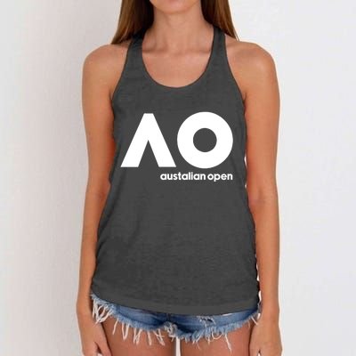 Open DAustralie Blanc Women's Knotted Racerback Tank