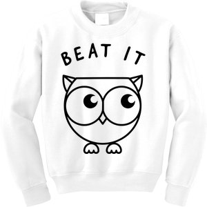 Owl Design Beat It Kids Sweatshirt