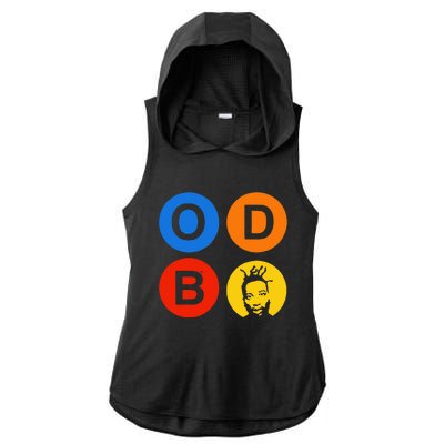 Ol Dirty Bastard Letters & Circles Ladies PosiCharge Tri-Blend Wicking Draft Hoodie Tank