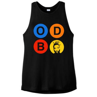 Ol Dirty Bastard Letters & Circles Ladies PosiCharge Tri-Blend Wicking Tank