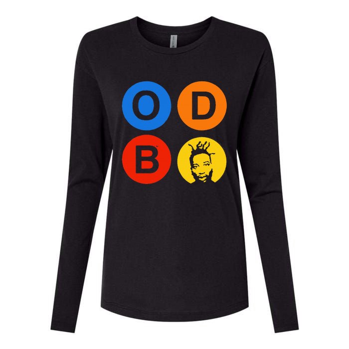 Ol Dirty Bastard Letters & Circles Womens Cotton Relaxed Long Sleeve T-Shirt