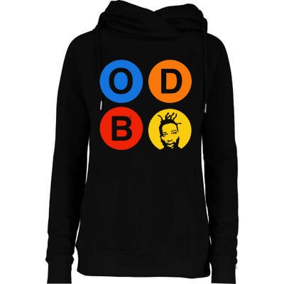 Ol Dirty Bastard Letters & Circles Womens Funnel Neck Pullover Hood