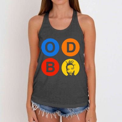 Ol Dirty Bastard Letters & Circles Women's Knotted Racerback Tank