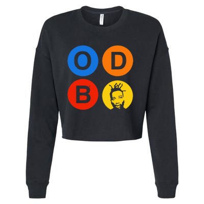 Ol Dirty Bastard Letters & Circles Cropped Pullover Crew