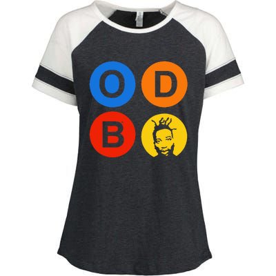 Ol Dirty Bastard Letters & Circles Enza Ladies Jersey Colorblock Tee