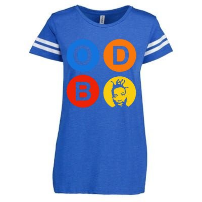 Ol Dirty Bastard Letters & Circles Enza Ladies Jersey Football T-Shirt