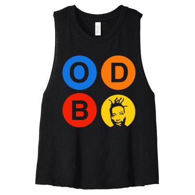 Ol Dirty Bastard Letters & Circles Women's Racerback Cropped Tank