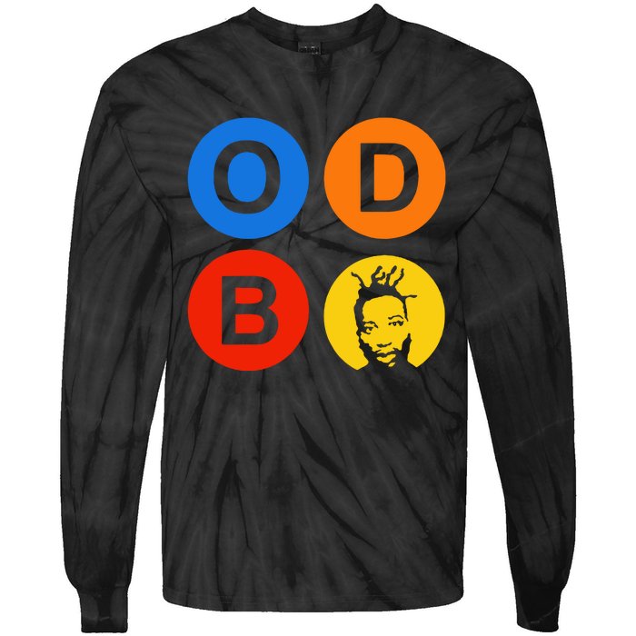 Ol Dirty Bastard Letters & Circles Tie-Dye Long Sleeve Shirt