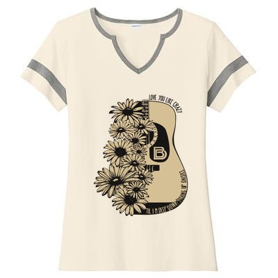 On Davis Bd Love You Like Crazy Til Im Deep Down Pushing Up Daisies Ladies Halftime Notch Neck Tee