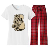 On Davis Bd Love You Like Crazy Til Im Deep Down Pushing Up Daisies Women's Flannel Pajama Set