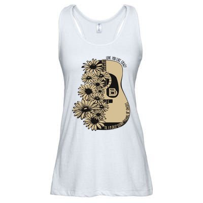 On Davis Bd Love You Like Crazy Til Im Deep Down Pushing Up Daisies Ladies Essential Flowy Tank