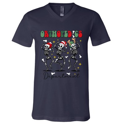 Orthopedics Department Christmas Ortho Group Team Nurse V-Neck T-Shirt