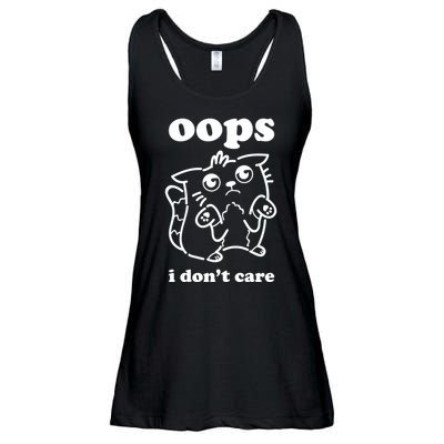 Oops I DonT Care Ladies Essential Flowy Tank