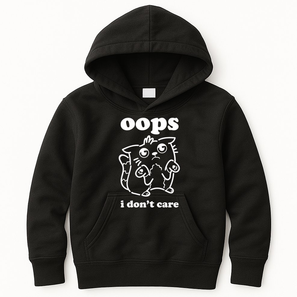 Oops I DonT Care Kids Hoodie
