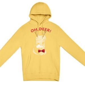 Oh Deer Cane Corso Xmas Red Bowtie Gift Premium Pullover Hoodie