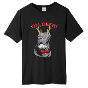 Oh Deer Cane Corso Xmas Red Bowtie Gift Tall Fusion ChromaSoft Performance T-Shirt