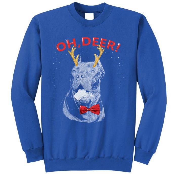 Oh Deer Cane Corso Xmas Red Bowtie Gift Sweatshirt